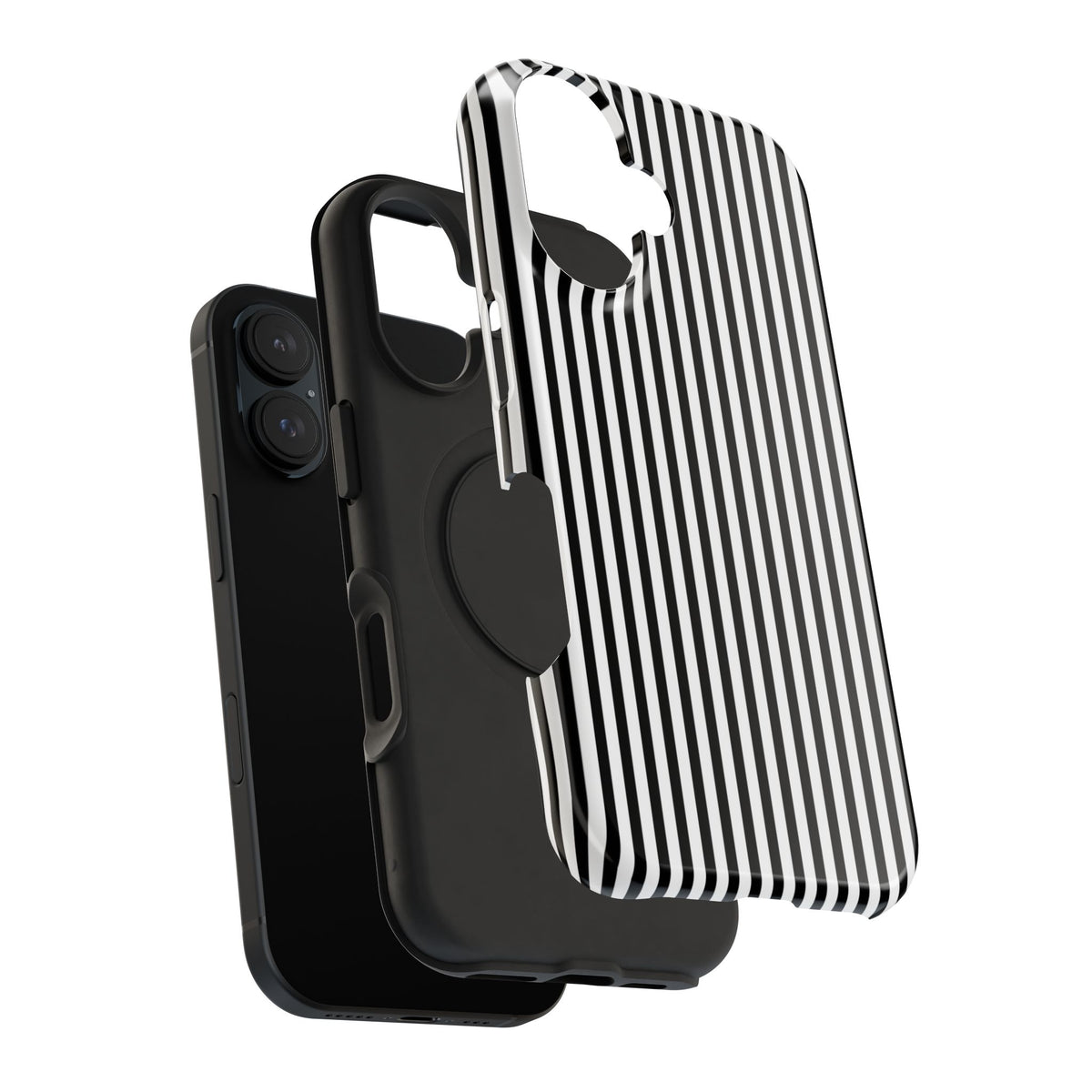 Black Pinstripes iPhone Case
