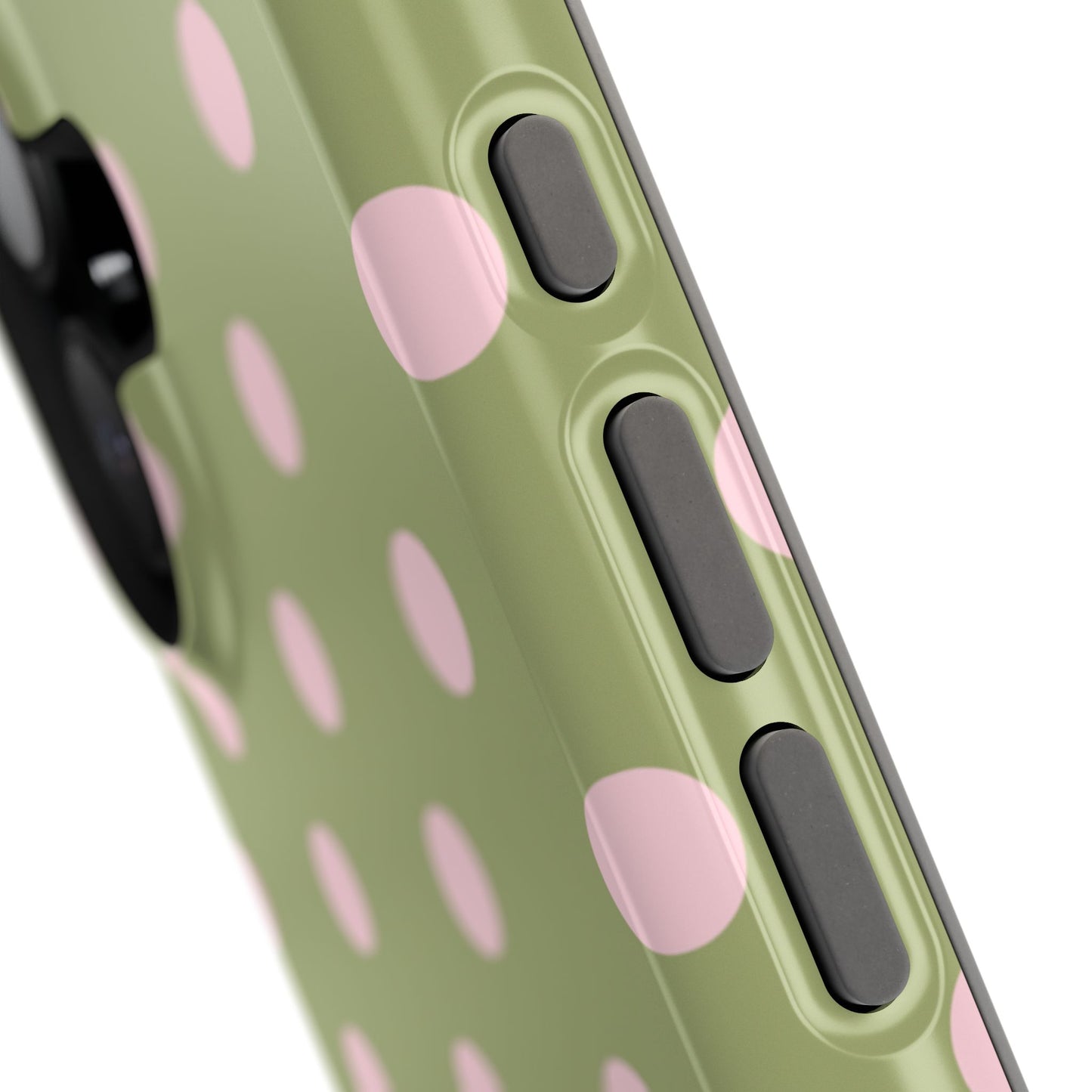 Pink Matcha Polka Dots iPhone Case
