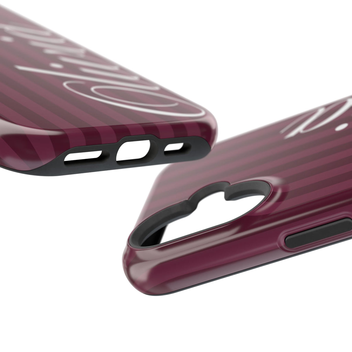 Custom Plum Stripes iPhone Case