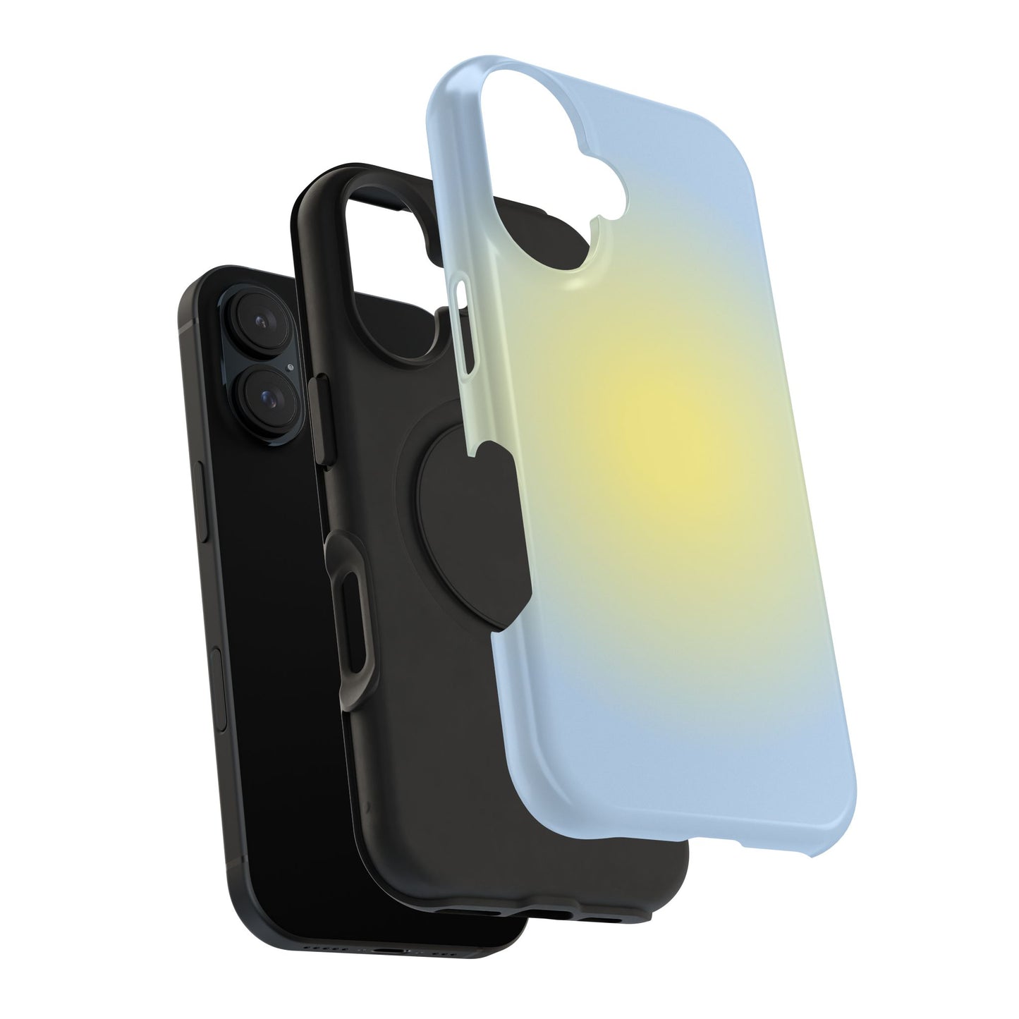Yellow & Blue Aura iPhone Case