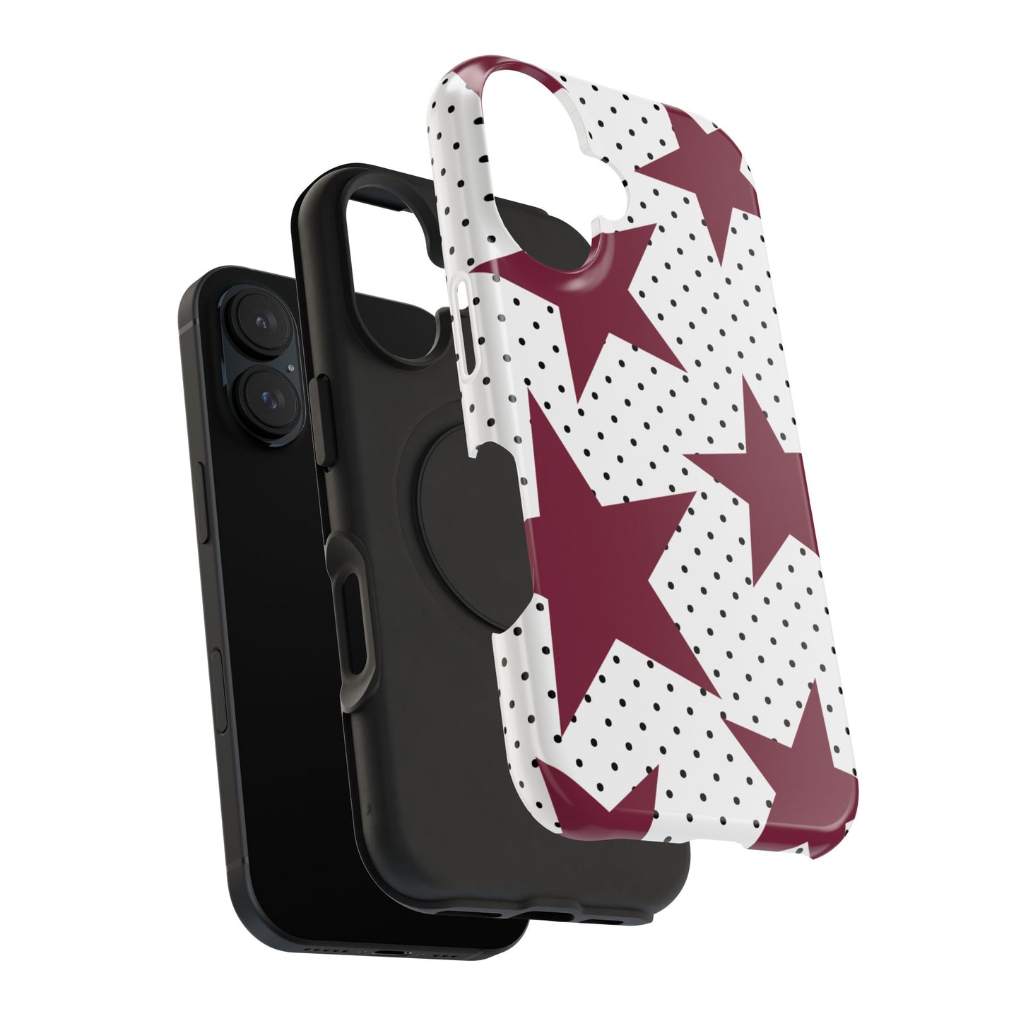 Burgundy Star iPhone Case
