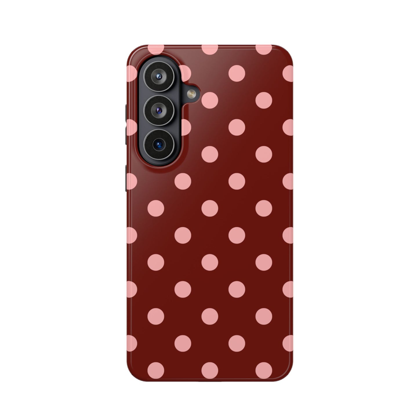 Maroon Polka Dots Samsung Case