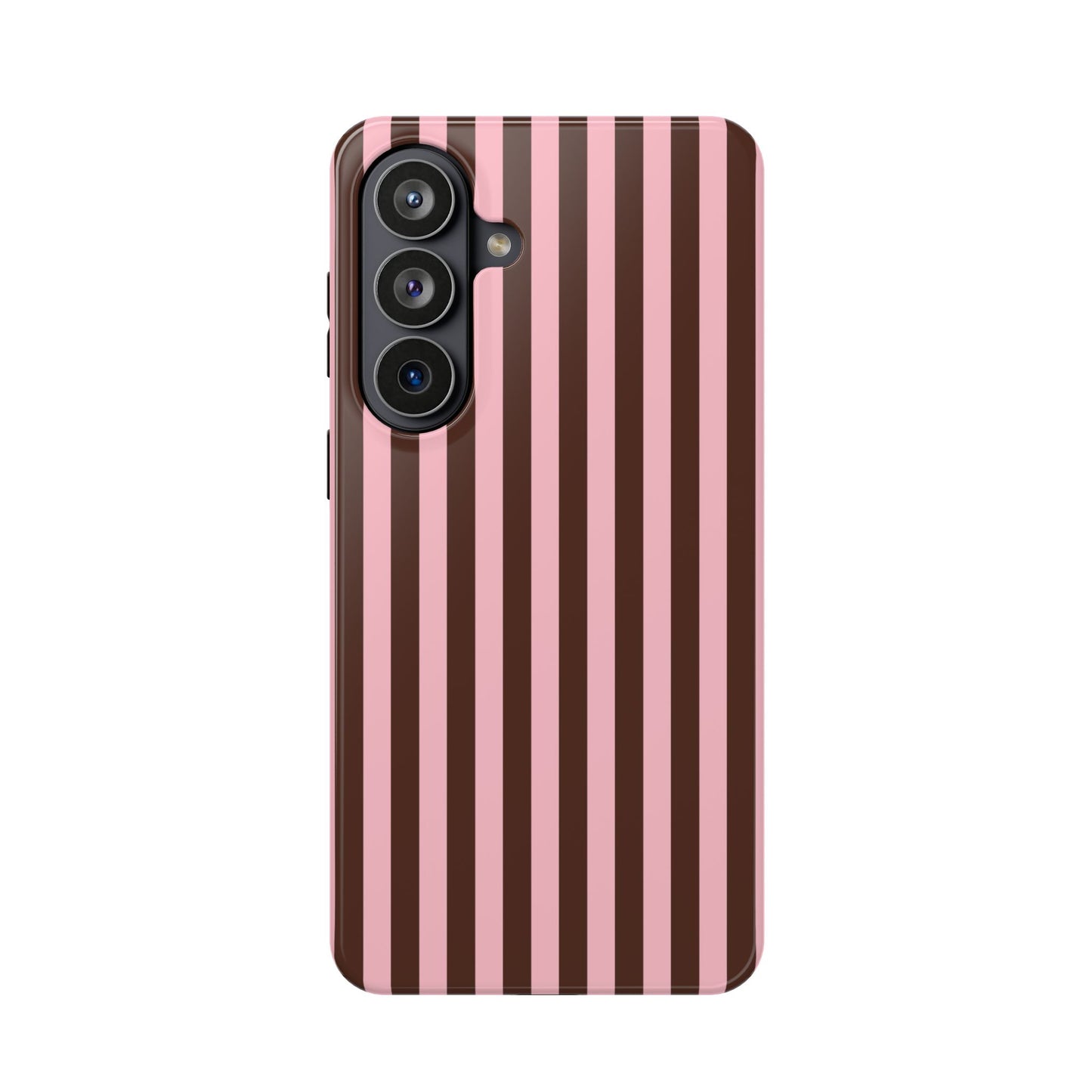 Pink Latte Stripes Samsung Case