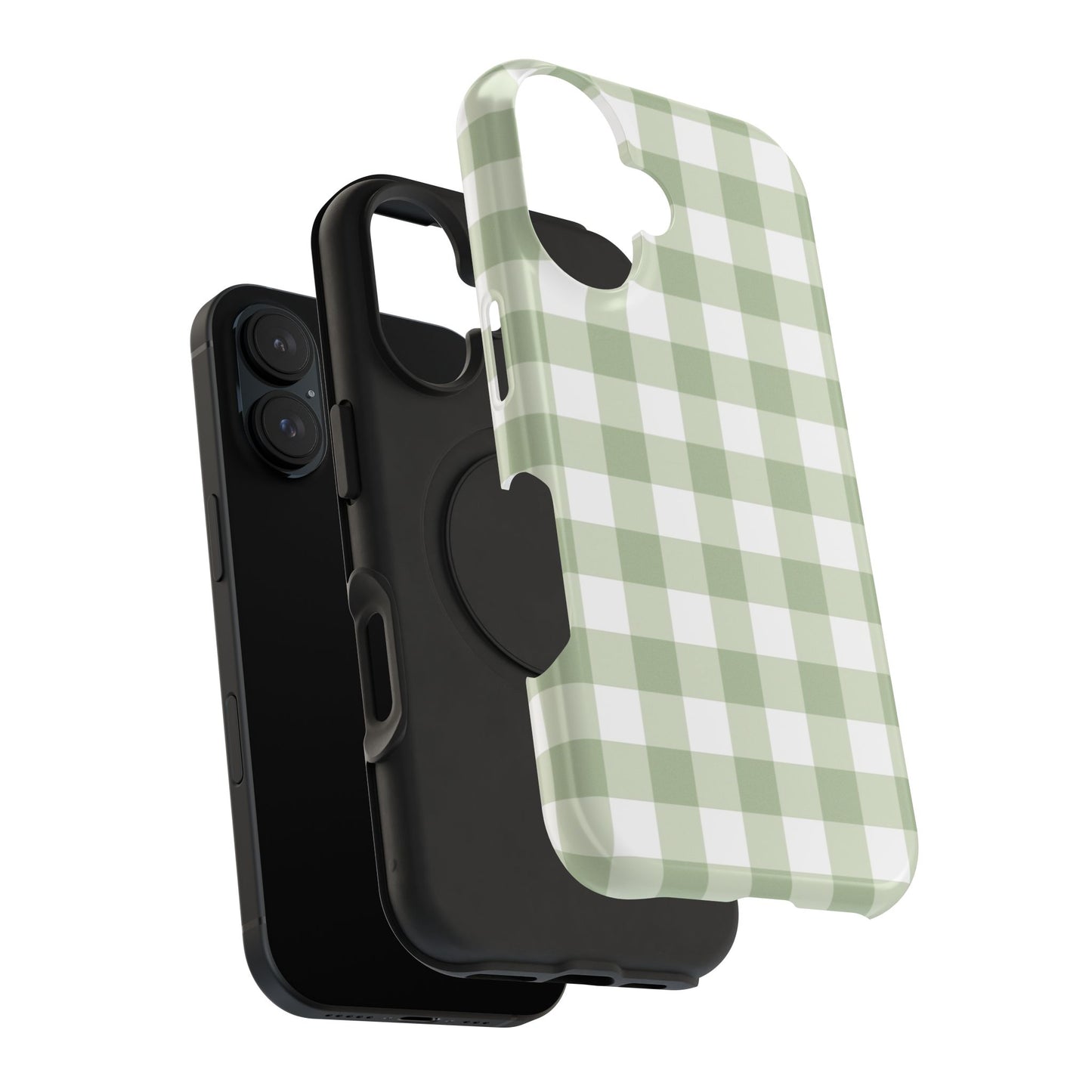 Green Gingham iPhone Case