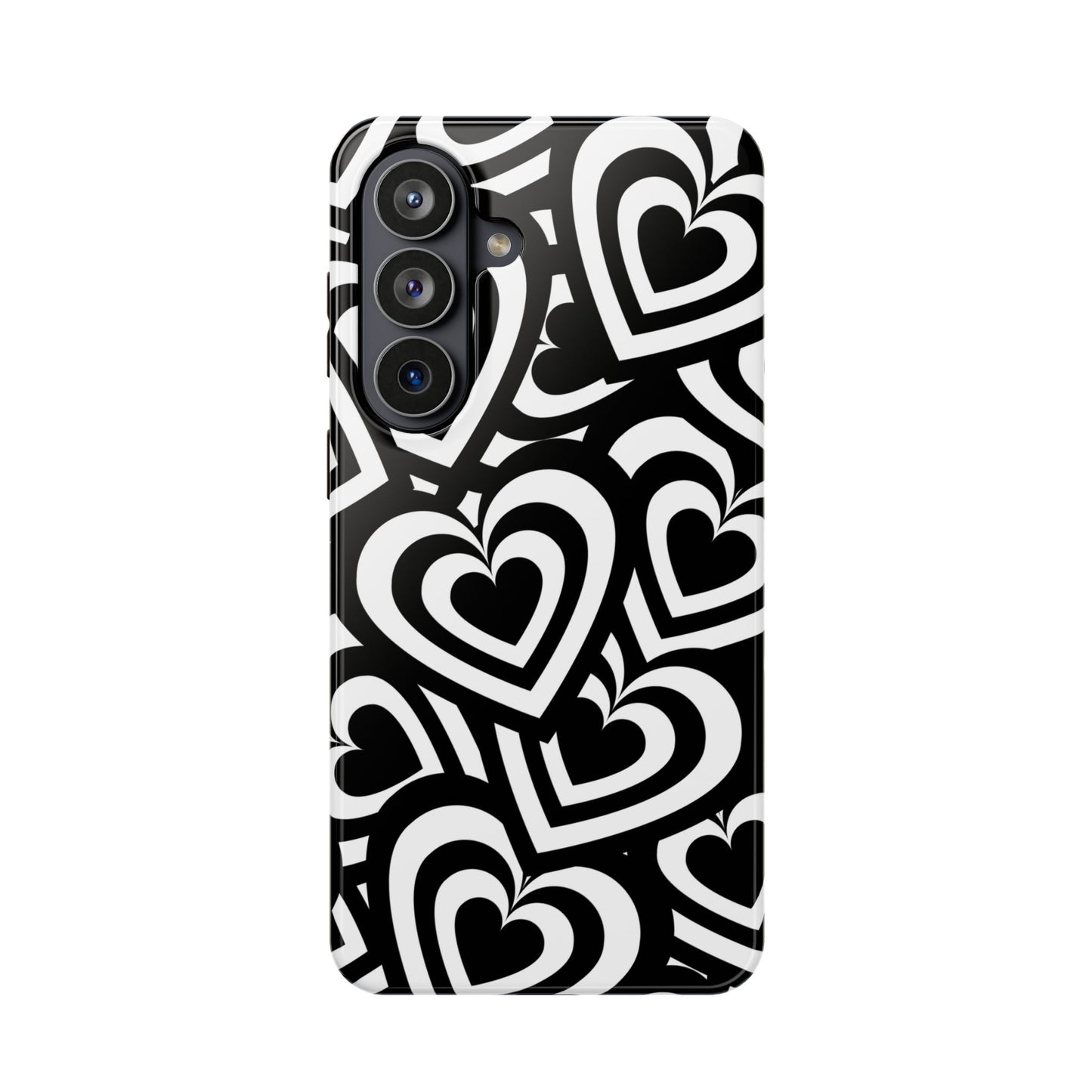 Black & White Hearts Samsung Case