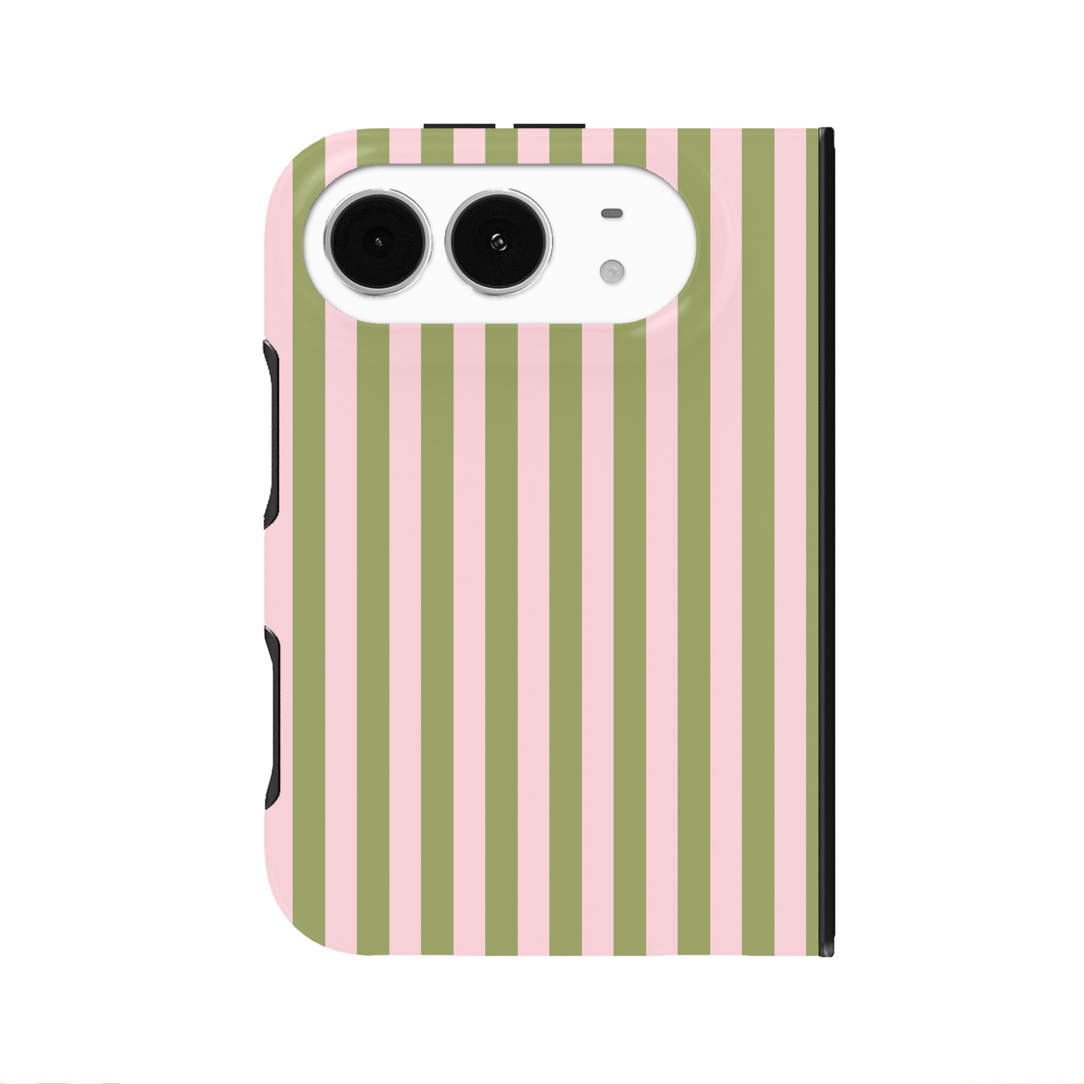 Pink Matcha Stripes iPhone Case