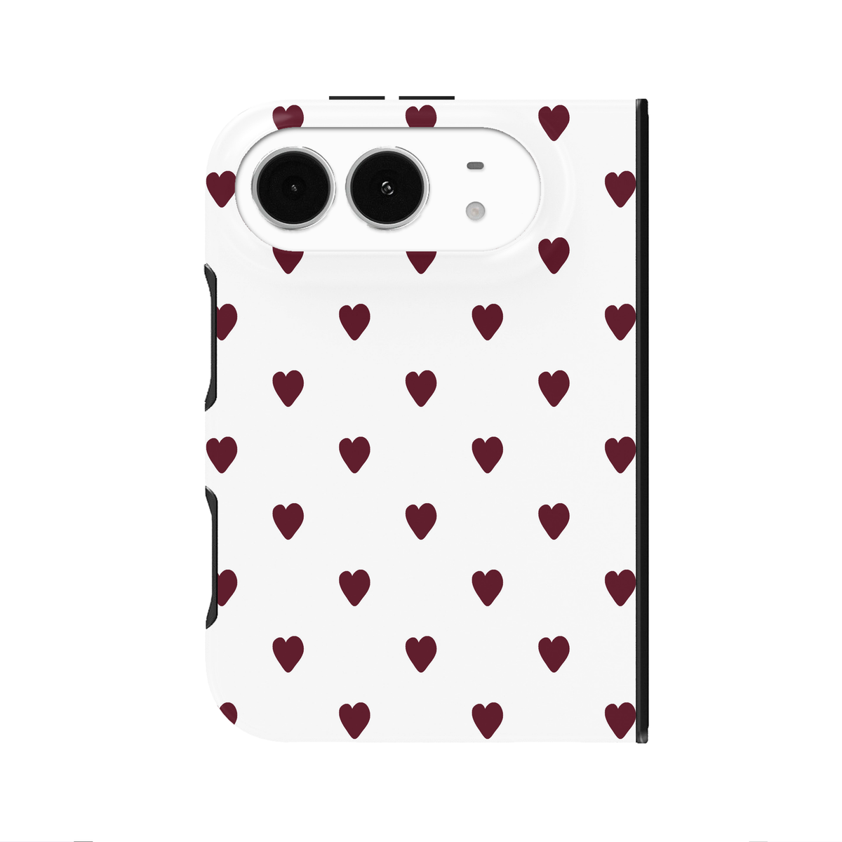 Burgundy Little Hearts iPhone Case