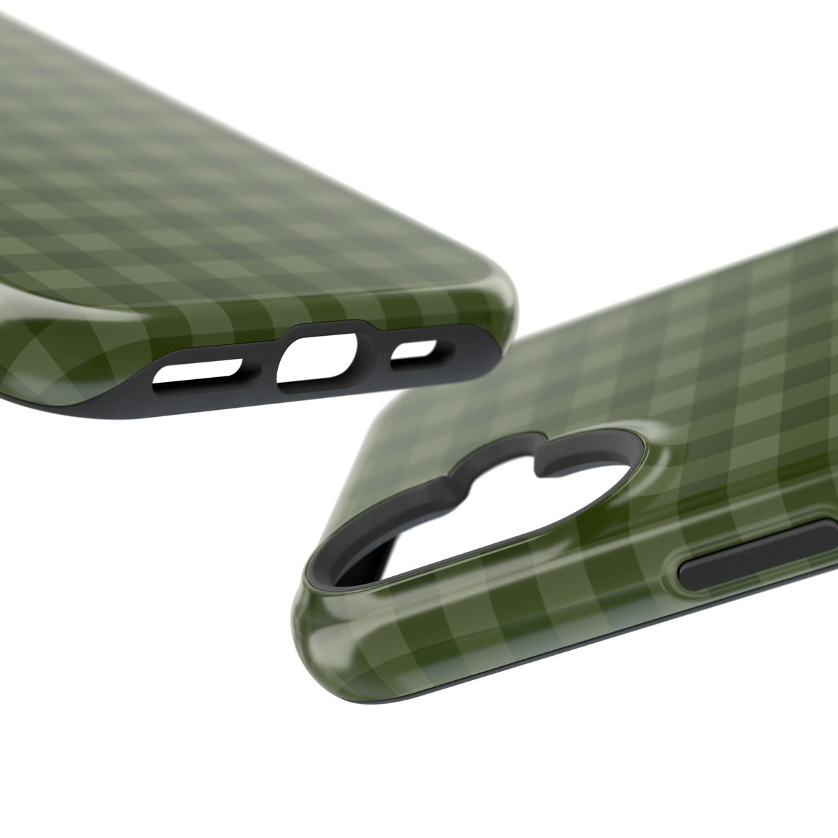 Green Gingham iPhone Case