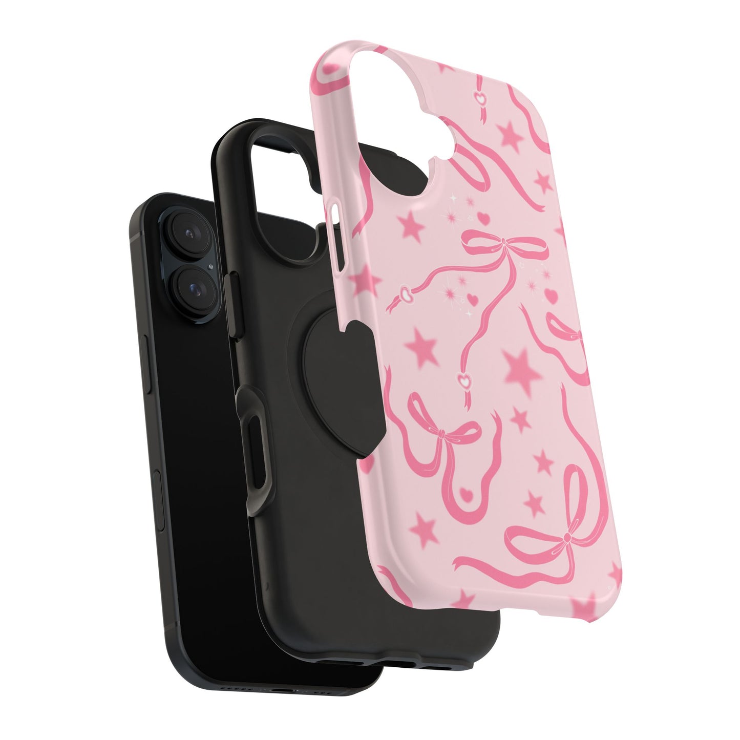 Pink Cosmic Bows iPhone Case