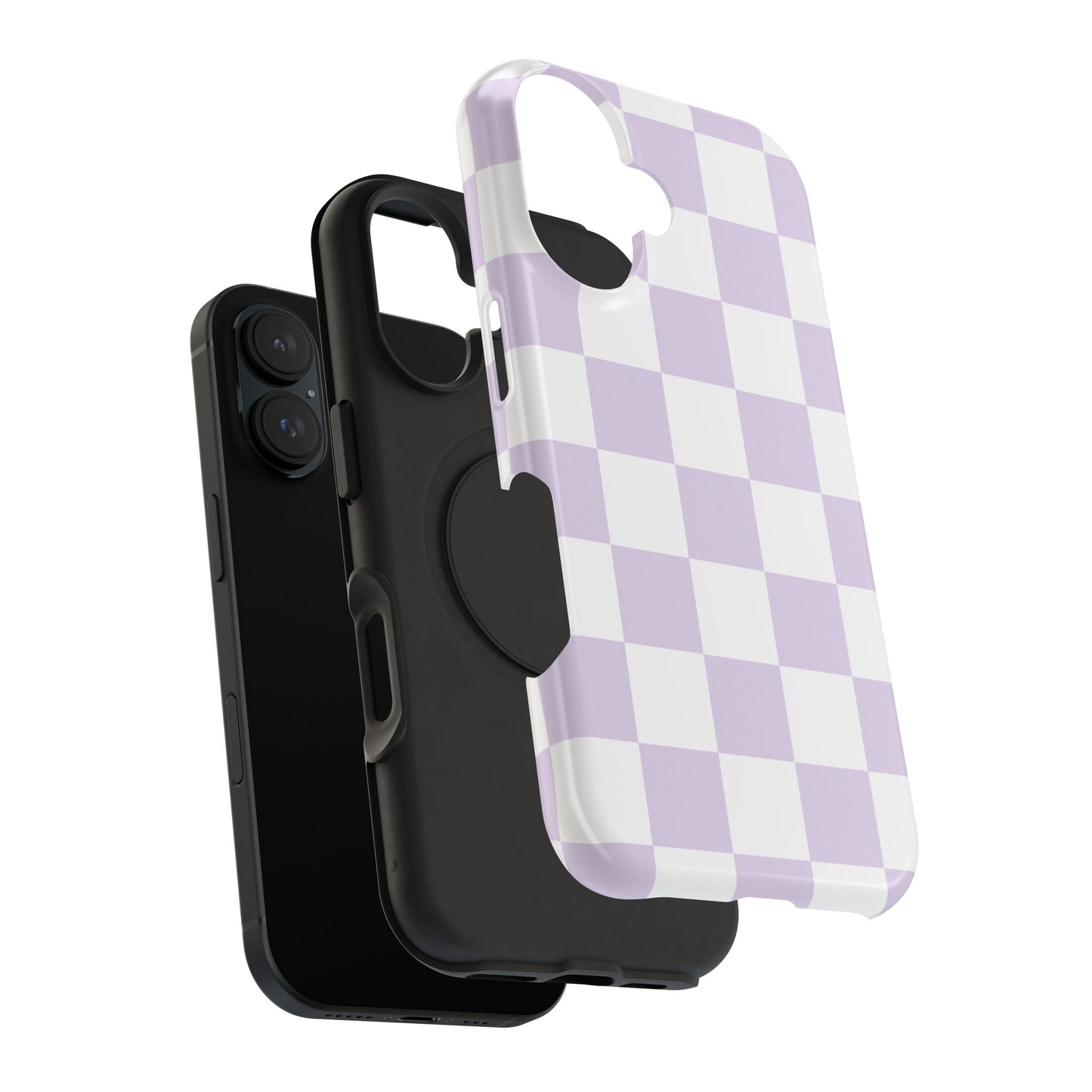 Pastel Purple Checkered iPhone Case