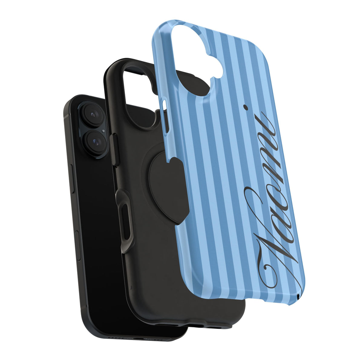 Personalized Seaside Stripes iPhone Case