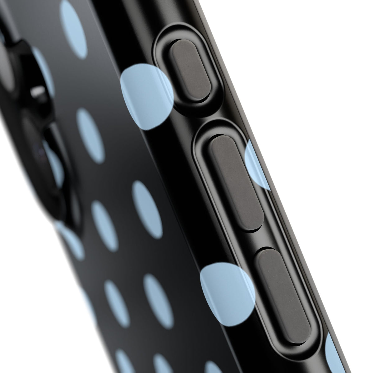 Blue Velvet Polka Dots iPhone Case