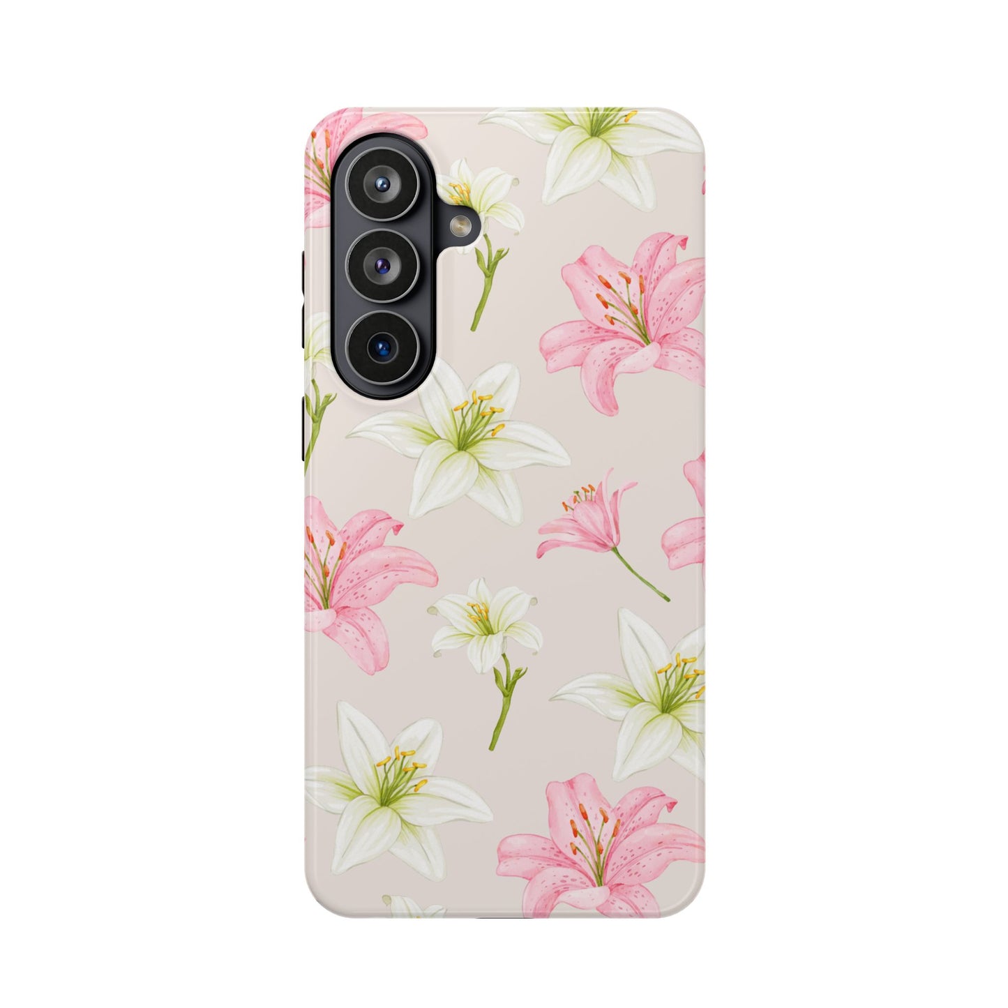 Beige Tiger Lily Samsung Case