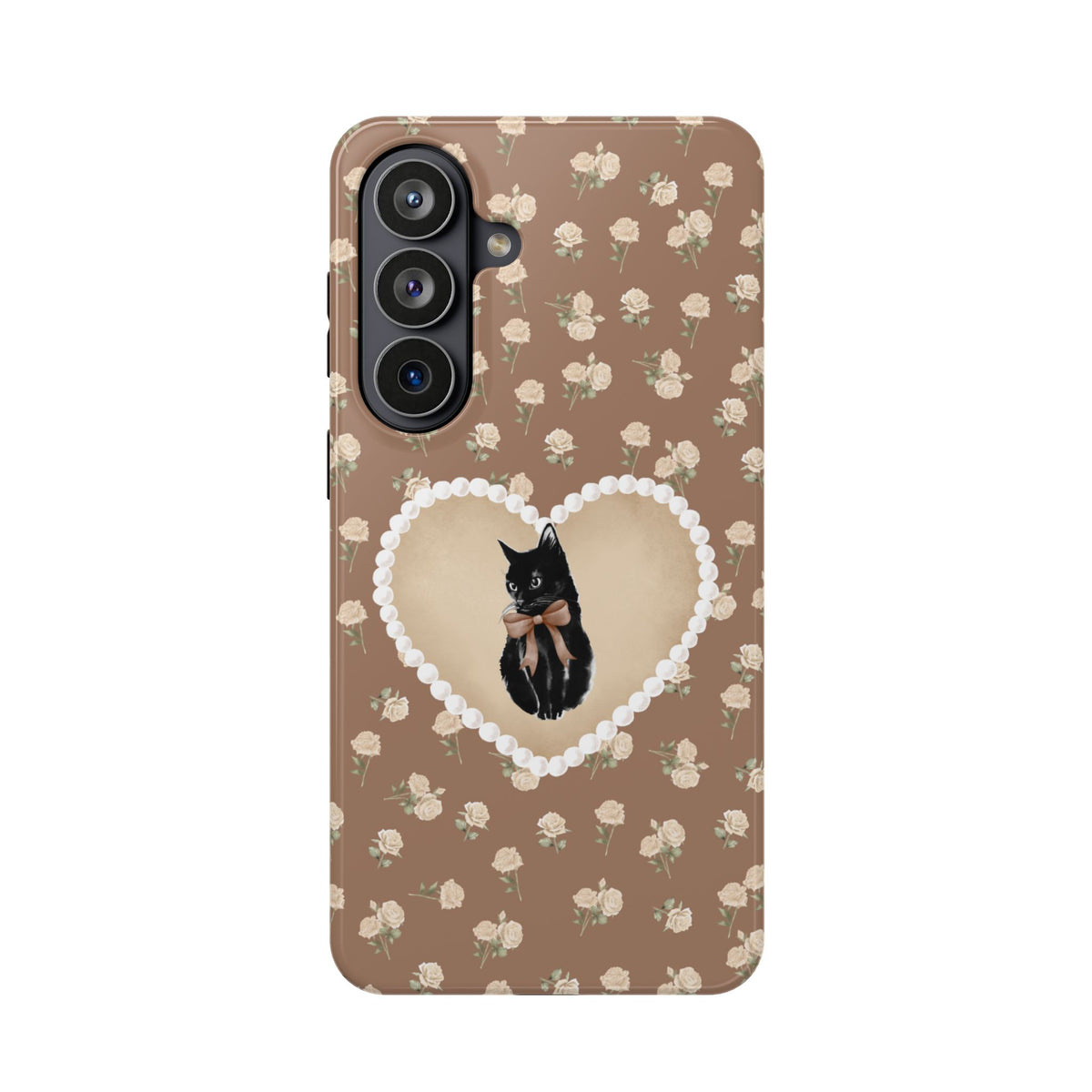 Brown Féline Roses Samsung Case