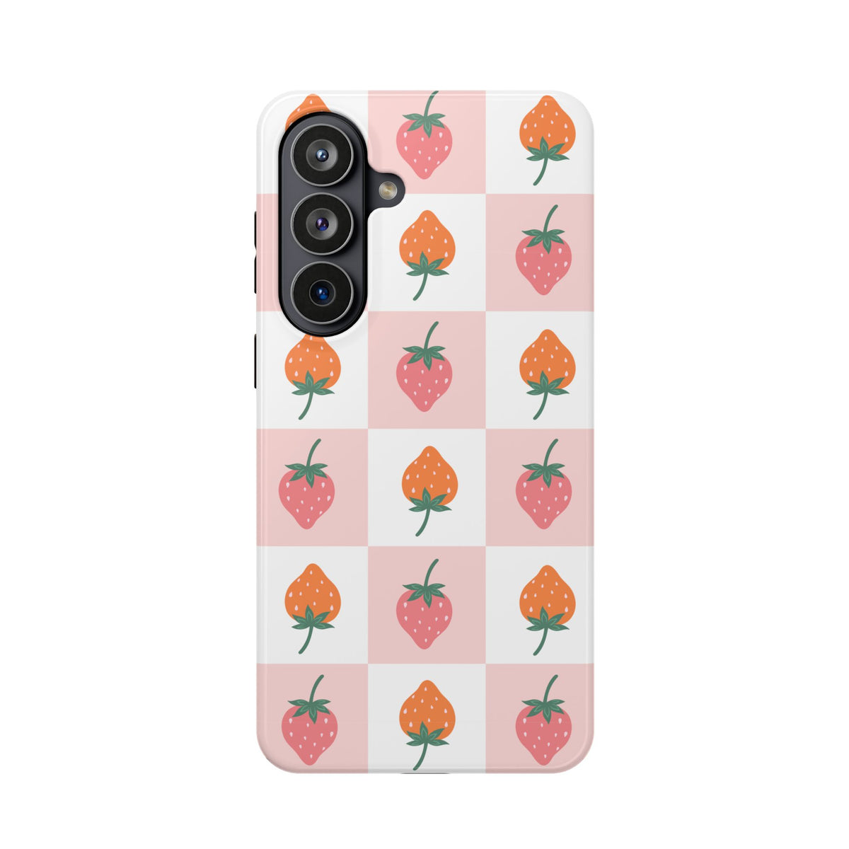 Strawberry Checkered Samsung Case