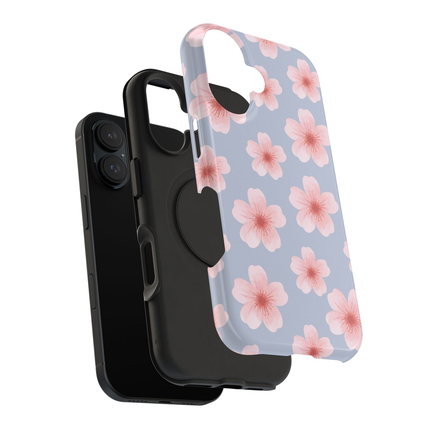 Blue Cherry Blossoms iPhone Case