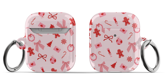 Pink & Red Holiday AirPods Case