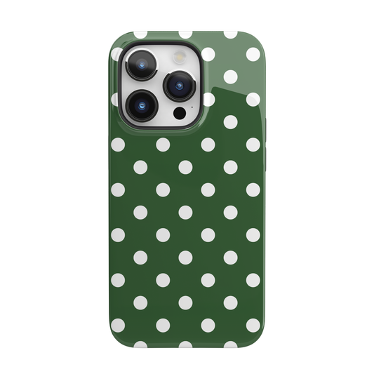 Green Polka Dots iPhone Case