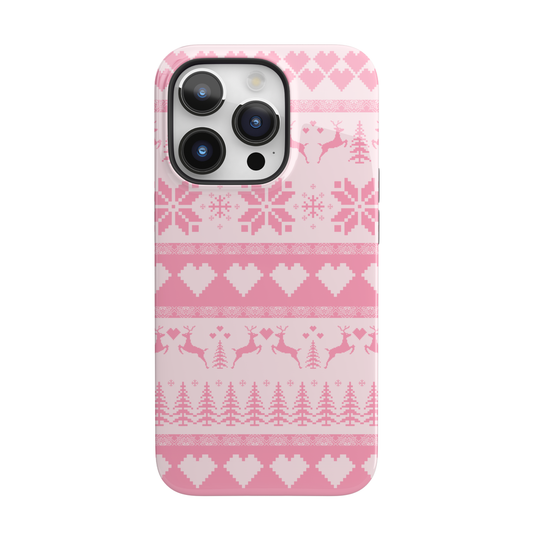 Pink Christmas Sweater iPhone Case