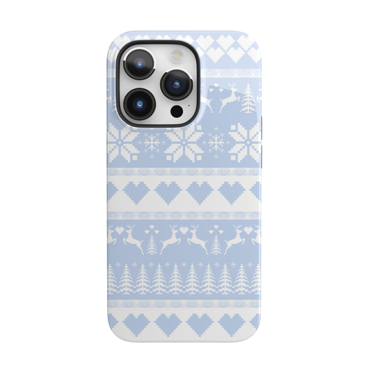 Blue Christmas Sweater iPhone Case