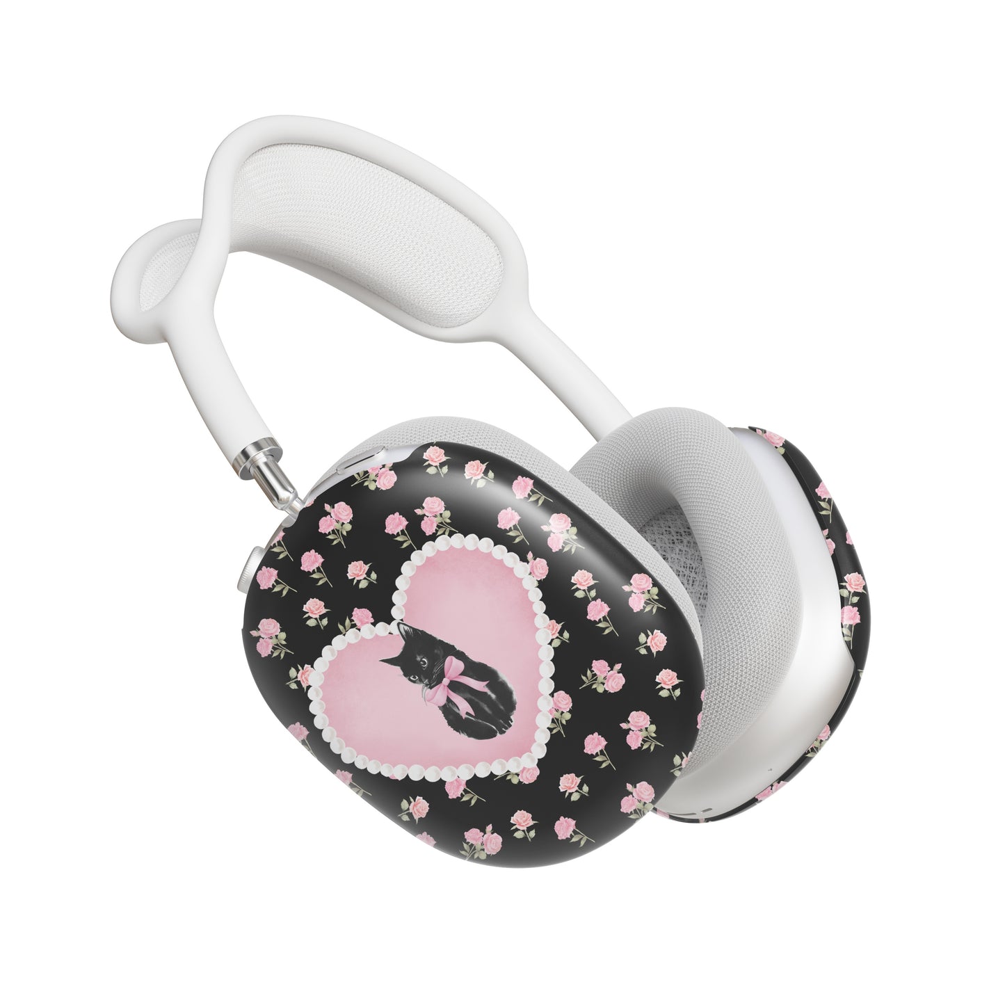 Black Féline Roses AirPods Max Case