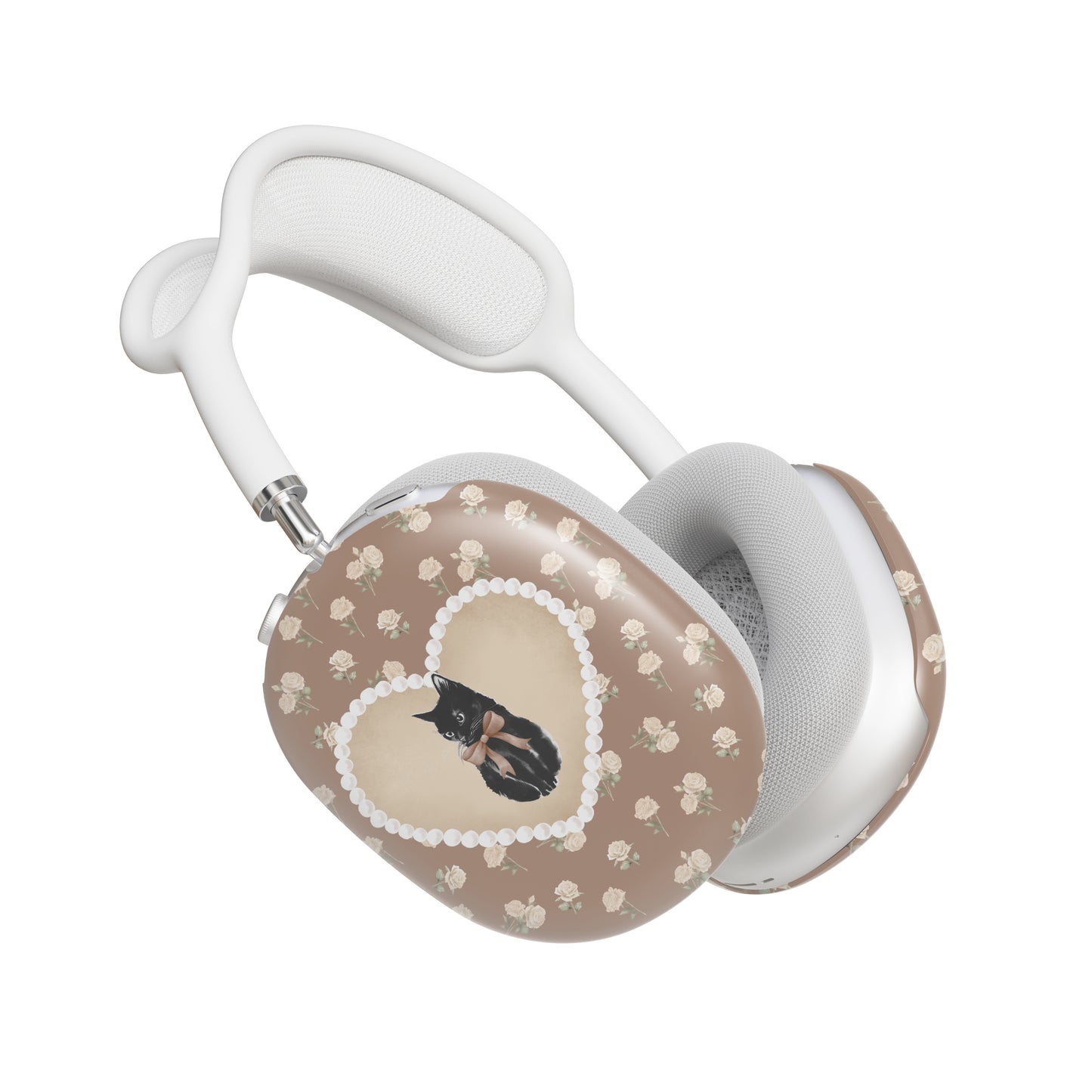 Brown Féline Roses AirPods Max Case