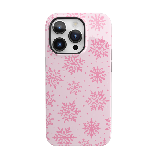 Pink Snowflakes iPhone Case