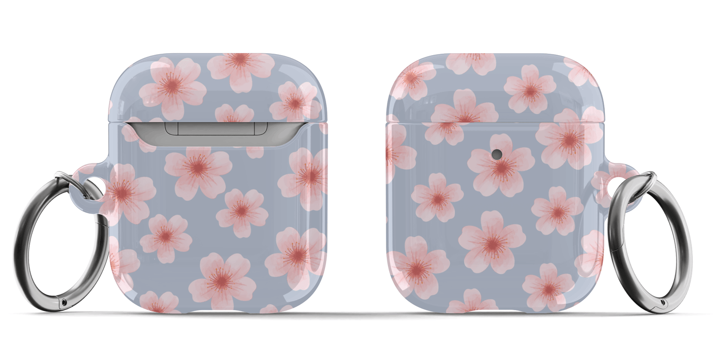 Blue Cherry Blossoms AirPods Case