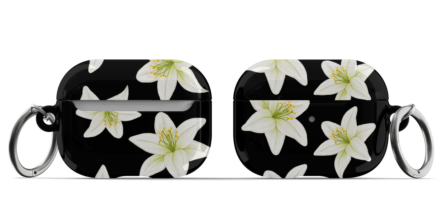 Black Tiger Lily AirPods Case