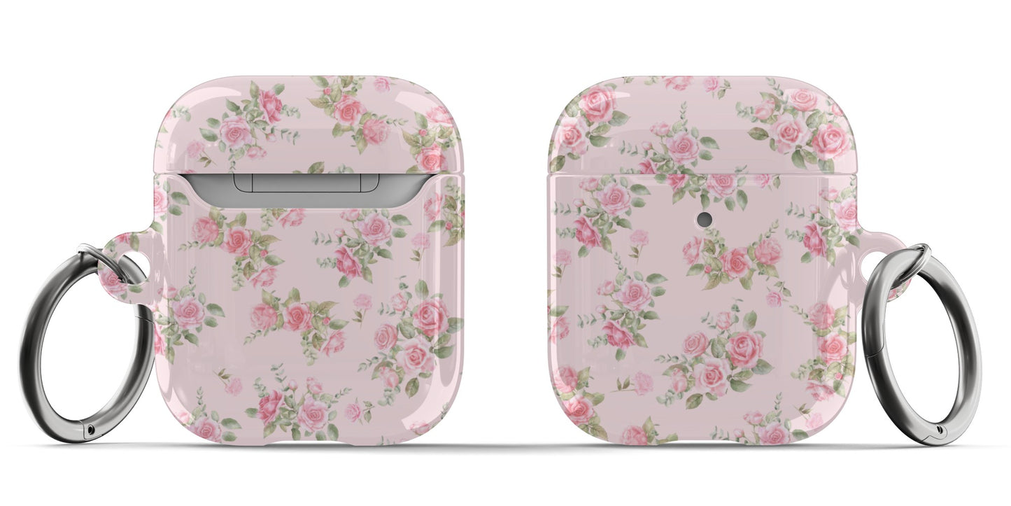 Pink Vintage Roses AirPods Case
