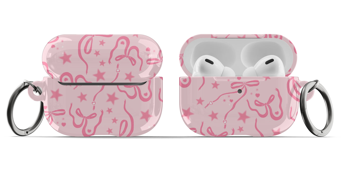 Pink Cosmic Bows AirPods Case