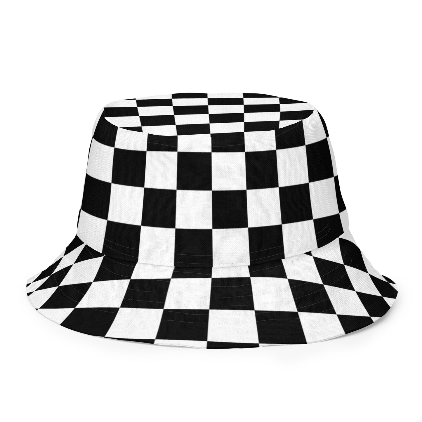 Pink/Black Checkered Reversible bucket hat