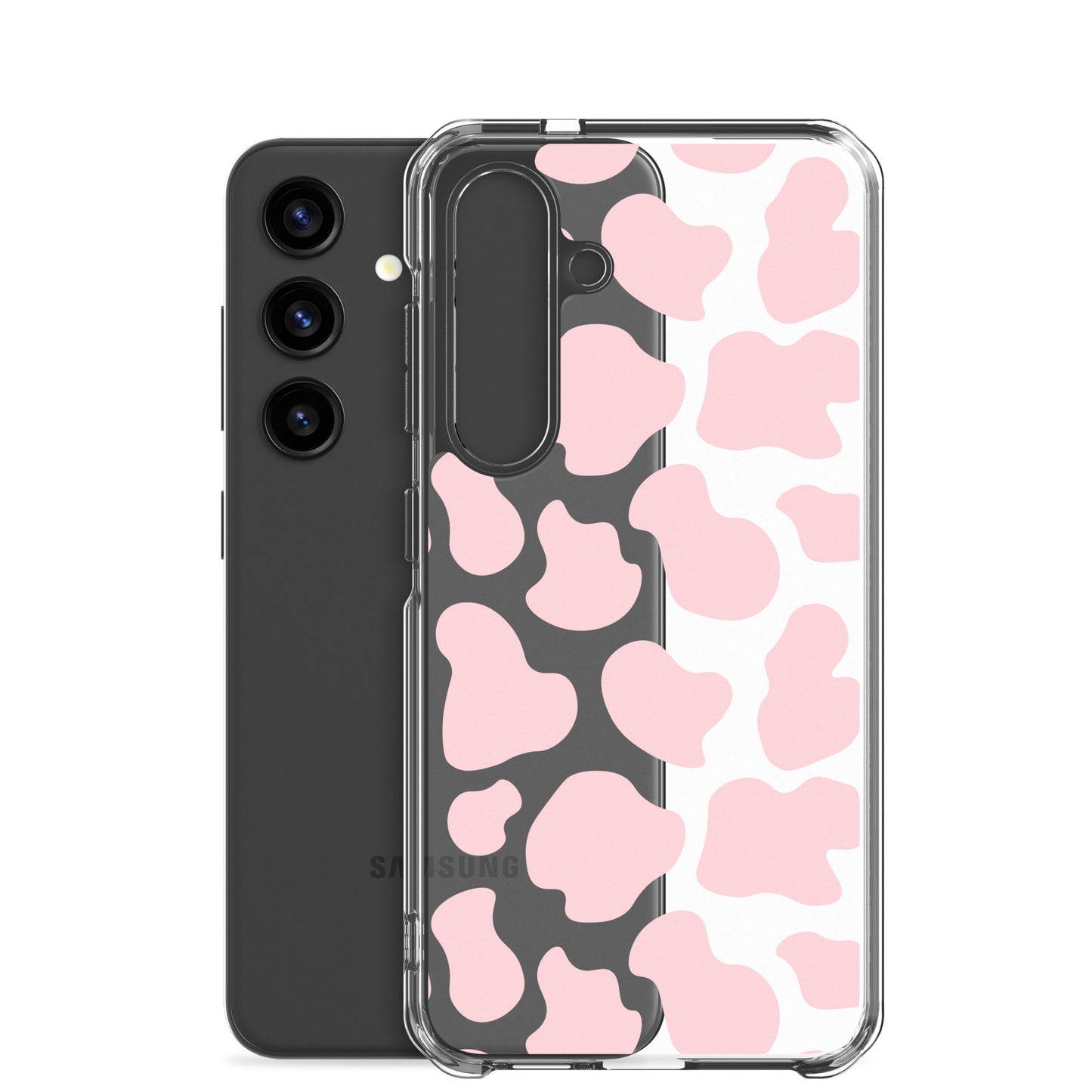 Pink Cow Clear Samsung Case