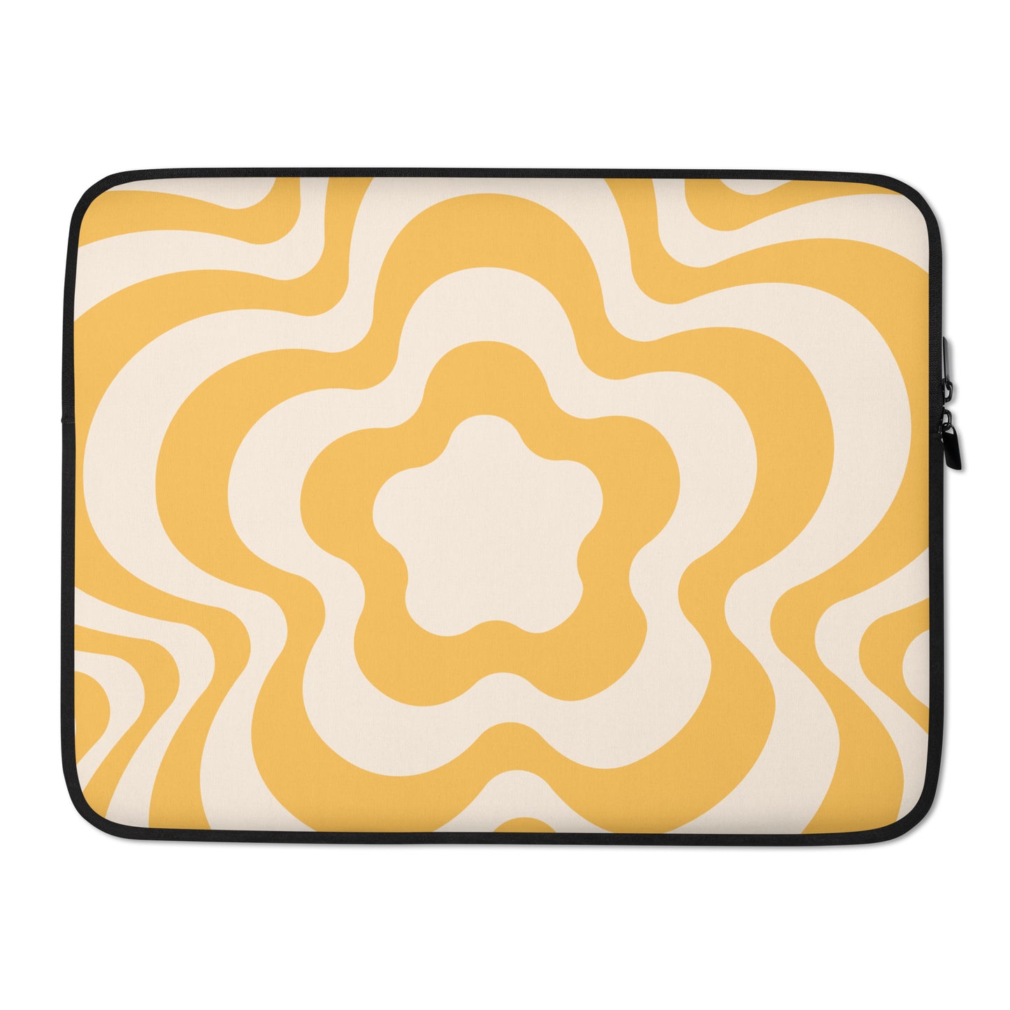 Yellow Retro Flowers Macbook Sleeve 15″