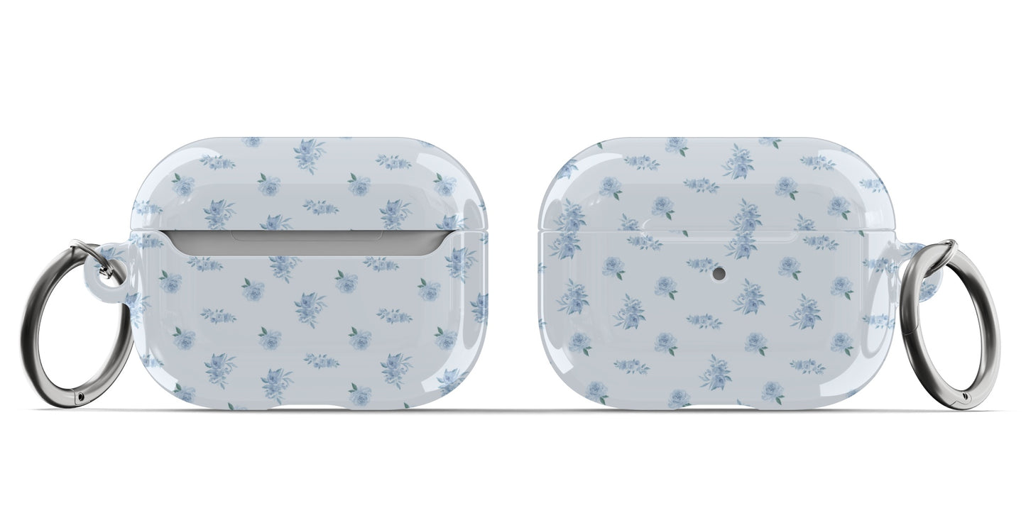 Blue Vintage Roses AirPods Case