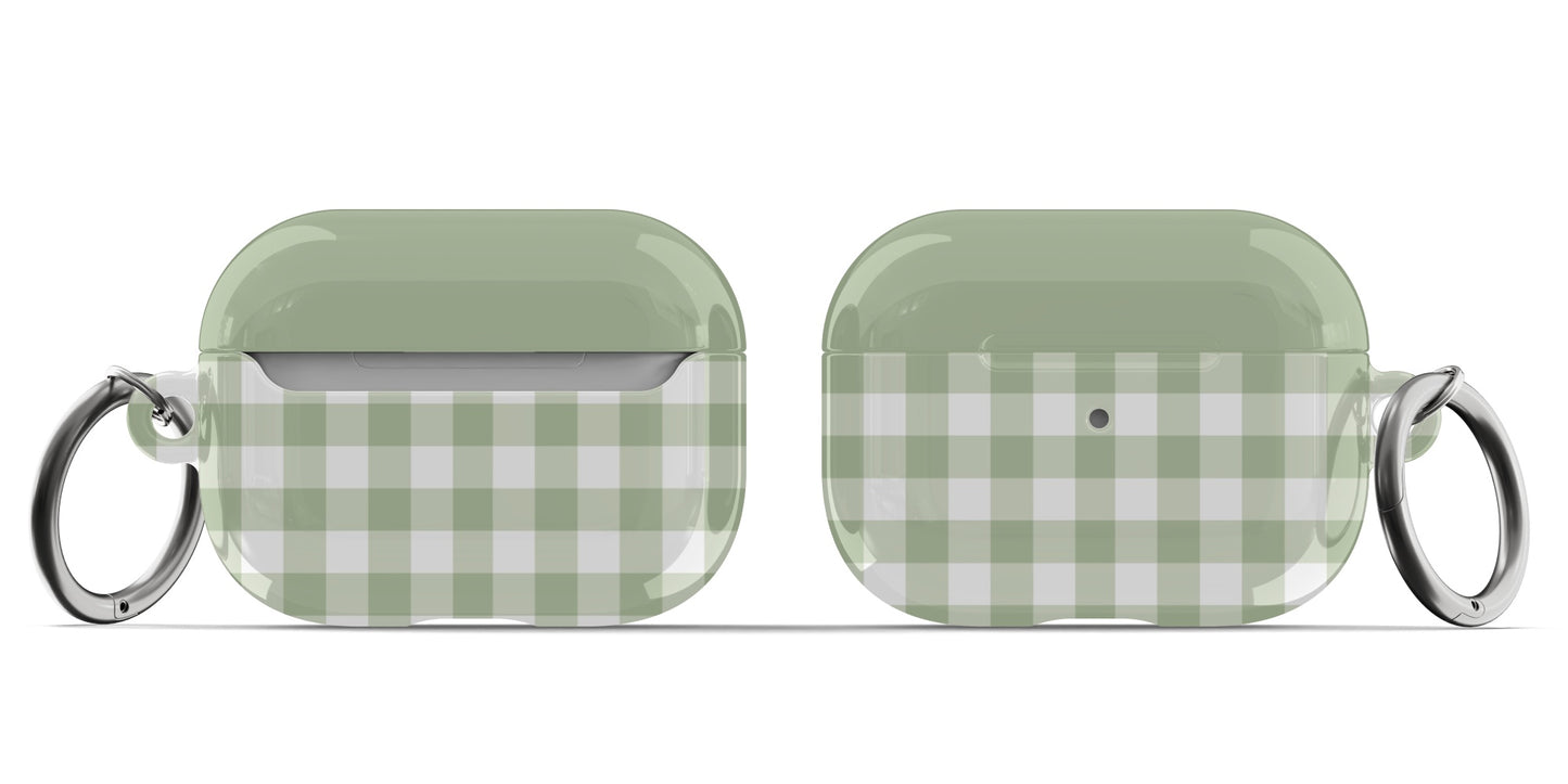Green Gingham AirPods Case