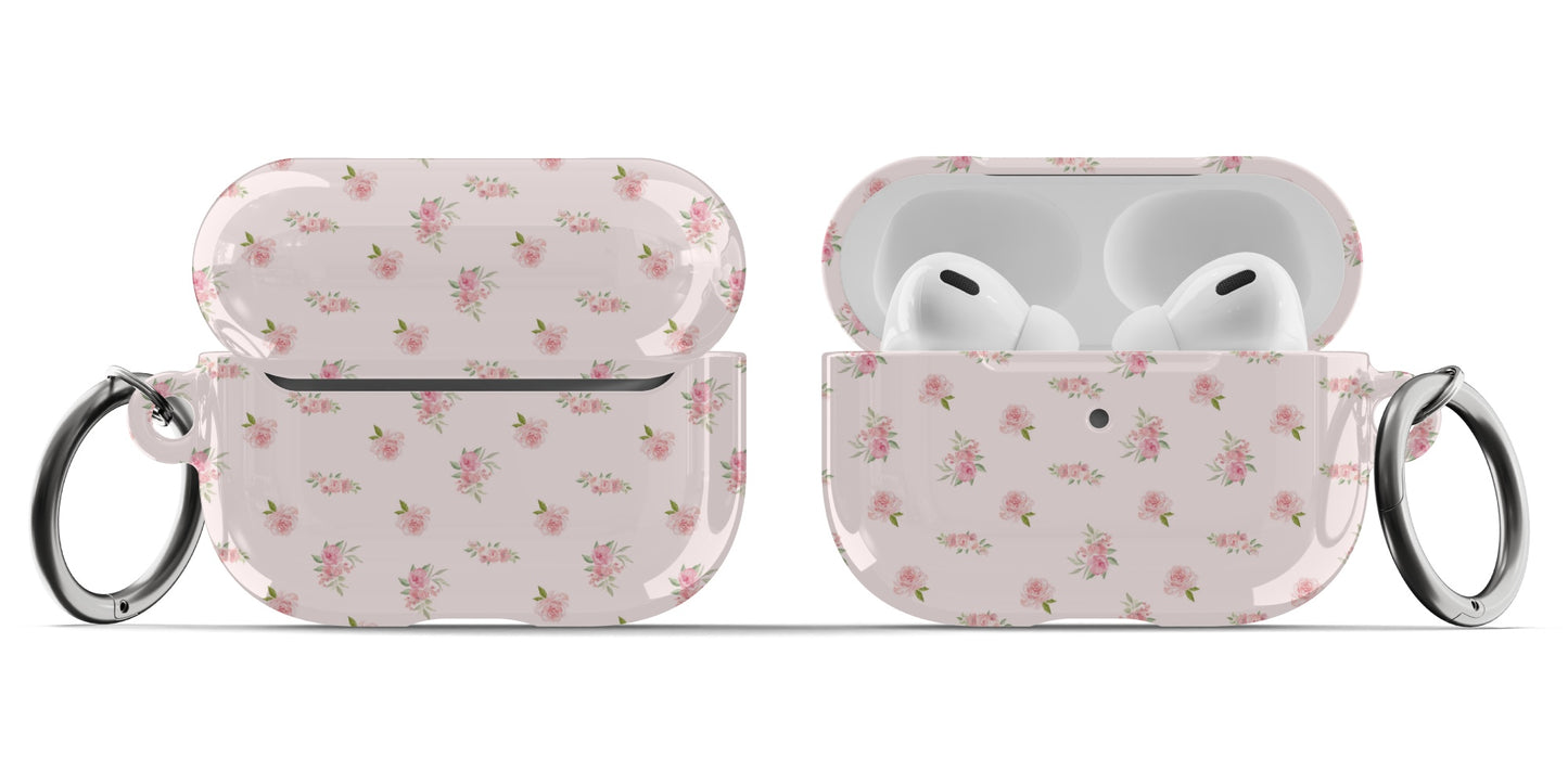 Pink Vintage Roses AirPods Case
