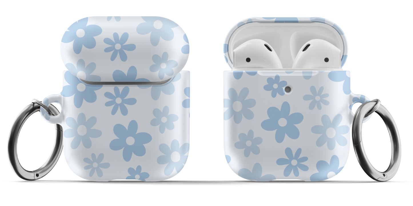 Blue Flower Power AirPods Case