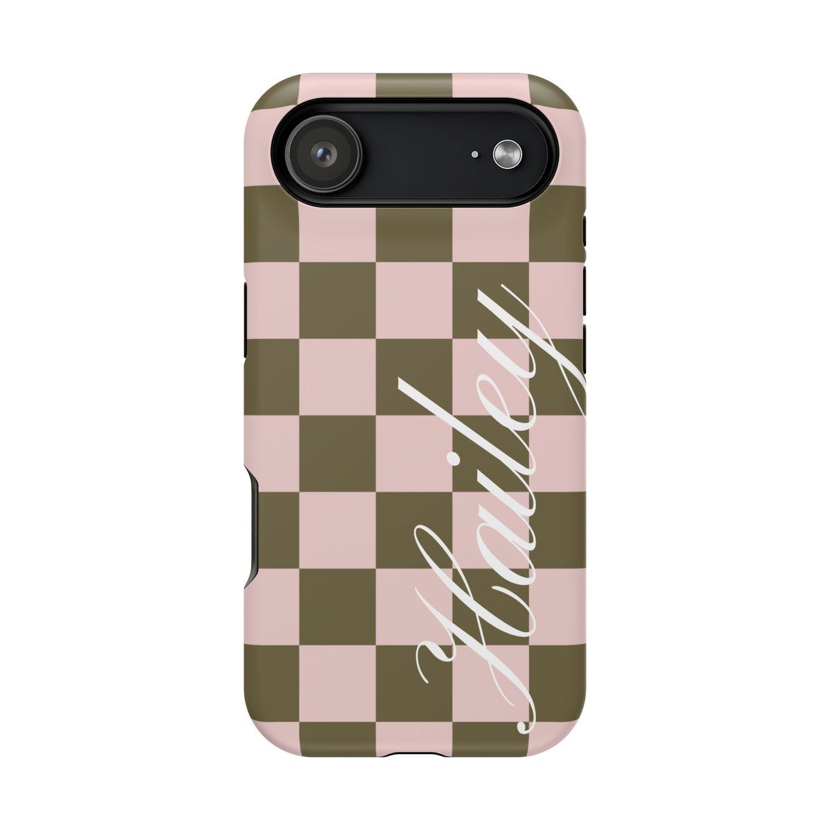 Custom Pistachio Checkered iPhone Case