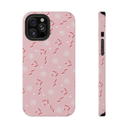 Peppermint Snowflakes iPhone Case