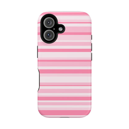 Pink Candy Stripes iPhone Case