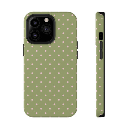 Pink Matcha Mini Dots iPhone Case