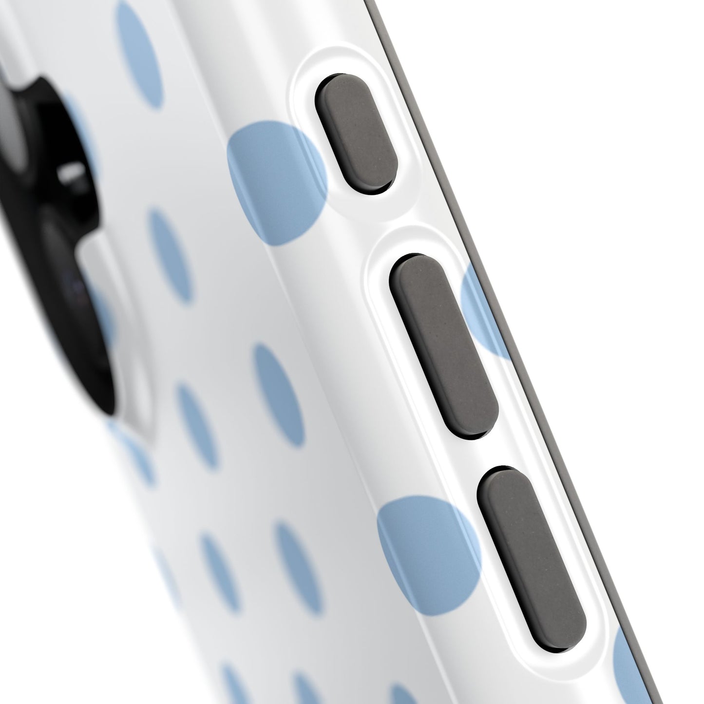 Blue Clouds Polka Dots iPhone Case