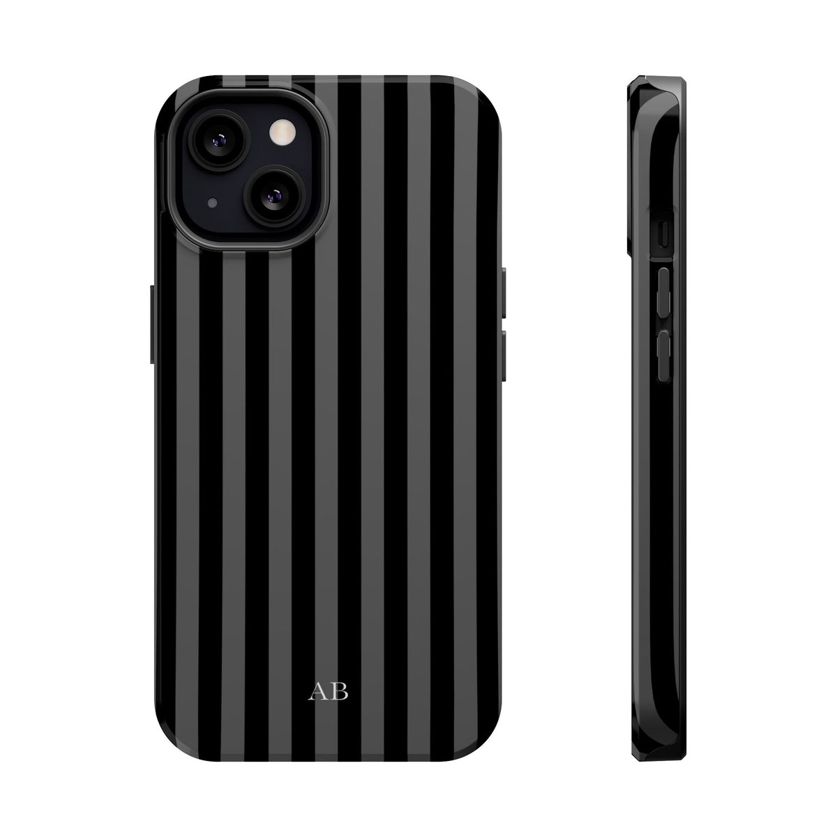 Custom Initials Twilight Stripes iPhone Case