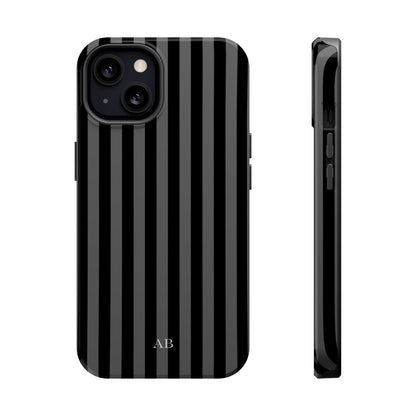 Custom Initials Twilight Stripes iPhone Case