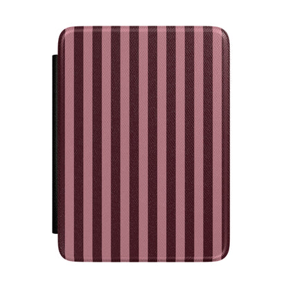 Burgundy & Pink Stripes Kindle Case