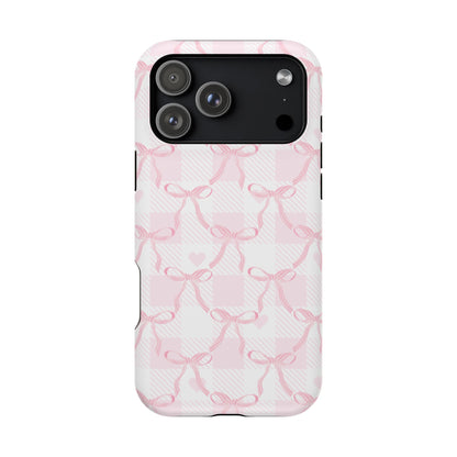 Pink Ribbon Bows iPhone Case