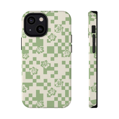 Green Hibiscus iPhone Case