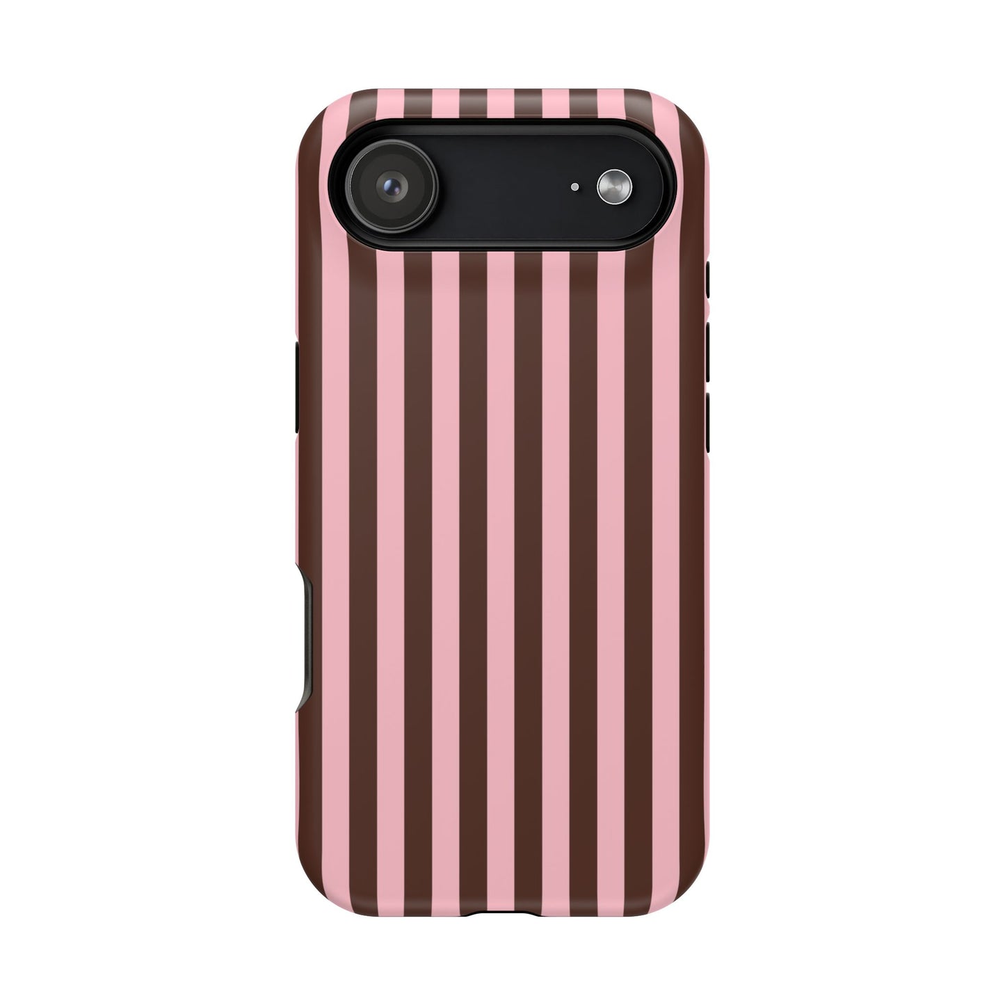 Pink Latte Stripes iPhone Case