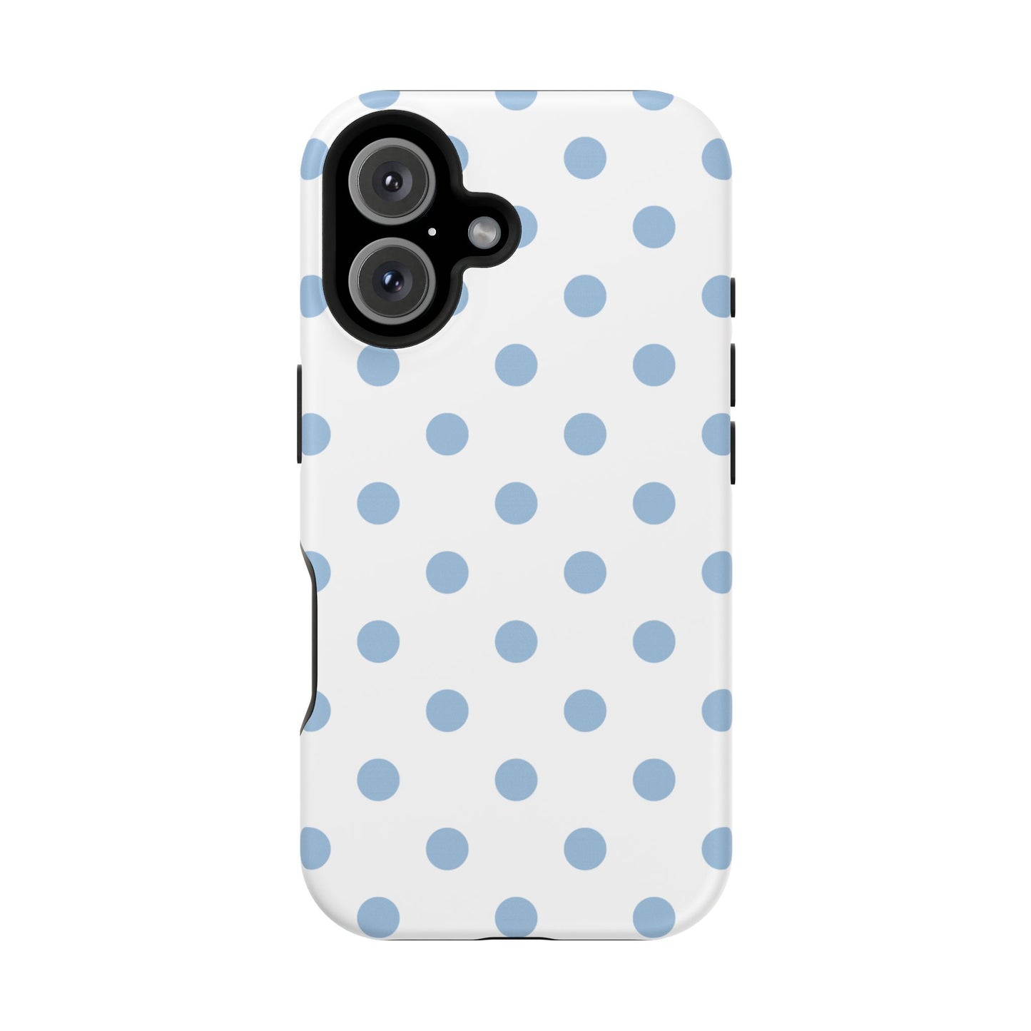 Blue Clouds Polka Dots iPhone Case